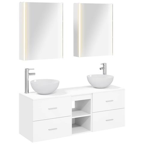 Set di mobili per il bagno 5 pcs Bianco - Foto 1