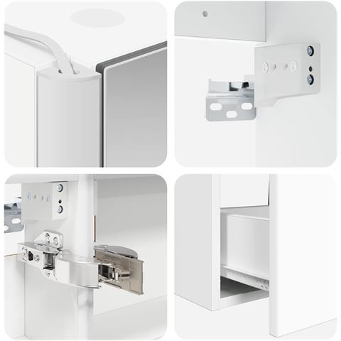 Set di mobili per il bagno 5 pcs Bianco - Foto 9