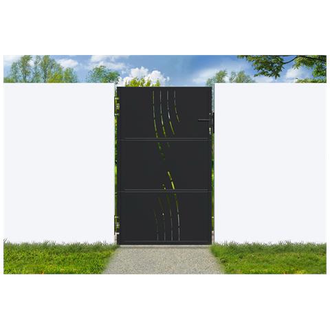 Cancello in acciaio nero opaco 1m NALI VELETA H. 160cm - Foto 1