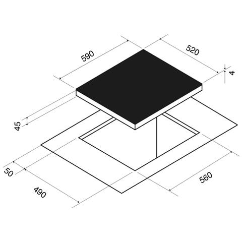 PI-3200 Nero Da incasso 59 cm Piano cottura a induzione 4 Fornello (i) - Foto 2