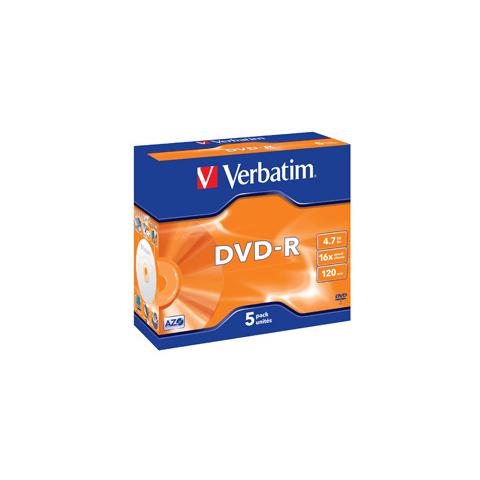 DVD-R 16x Advanced AZO 4.7GB 5pz Jewel Case - Foto 1