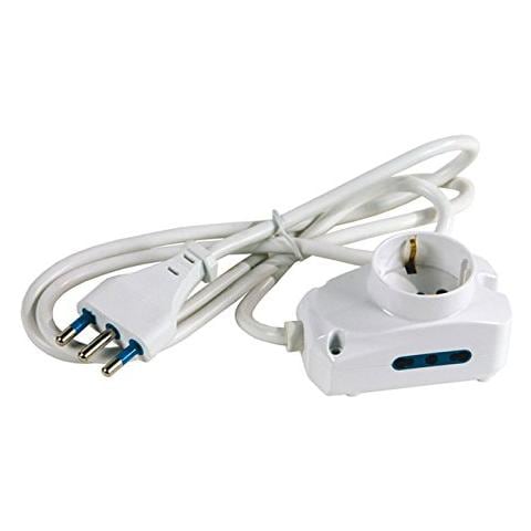 Multipresa 3 posti 1 Presa frontale schuko 2 Prese laterali Cavo m 1,5 - Foto 2