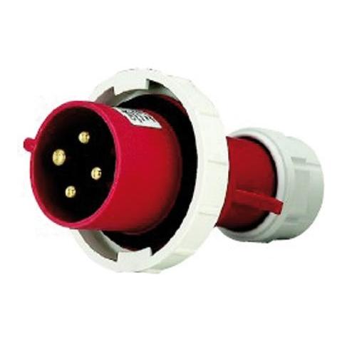 Spina Mobile Diritta Industriale 380V 16A 3P+T IP67 Rossa - Foto 1
