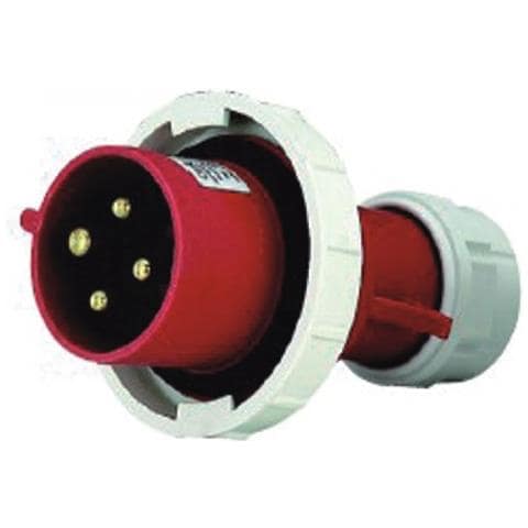 Spina Mobile Diritta Industriale 380V 16A 3P+T IP67 Rossa - Foto 2