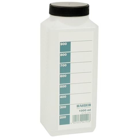 Bottiglia Chimica con Tappo a Vite e Campo Etichetta Bianco Polietilene 1000 ml 4192 - Foto 2