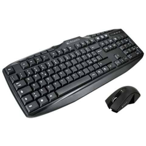TASTIERA+MOUSE CORDLESS ATLANTIS P013-AX250G+M con mouse OTTICO Ricev. Nano-Size - EAN 8026974018324 - Foto 1