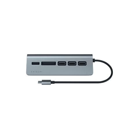 Hub USB e lettore di schede Type-C in Alluminio Grigio - Foto 1