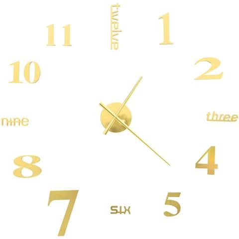 Orologio Da Parete 3d In Stile Moderno 100cm Xxl Oro - Foto 2