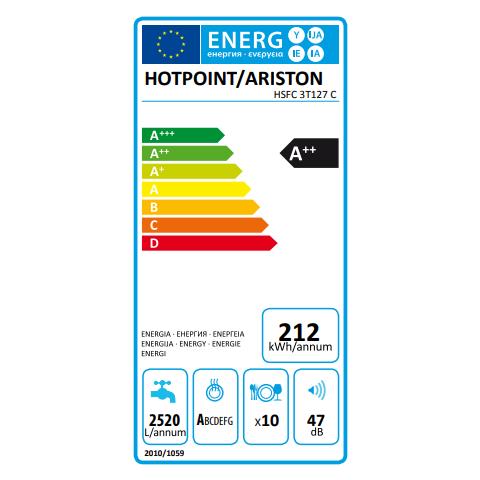 HOTPOINT - Lavastoviglie HSFC 3T127 C Capacità 10 Coperti Classe A++ Colore  Bianco - ePRICE