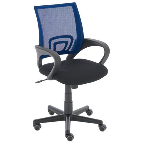 Sedia Ufficio Genius in Rete Traspirante I Sedia Pc Ergonomica Girevole Regolabile I Sedia Studio Imbottita con Braccioli e Ruote I Carico Max 120 kg Blu - Foto 5