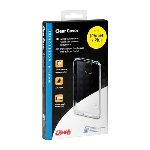 Clear Cover, Cover Trasparente Rigida Con Cornice In Gomma - Apple Iphone 7 Plus / 8 Plus - Foto 2