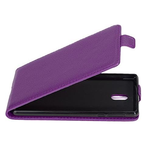 Nokia 3 2017 Custodia Di Finta-pelle Flip Luscio In Lila Orchidea - Protezione In Stile Flip Di Similpelle Fine - Portafoglio Cover Case Wallet Book Etui Protezione - Foto 1