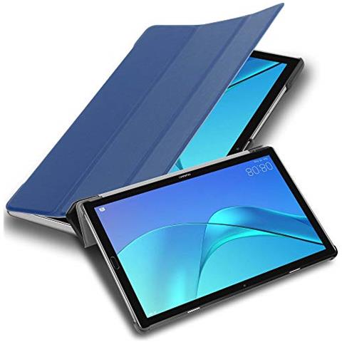Custodia Per Tablet Compatibile Con Huawei Mediapad M5 / M5 Pro (10.8"" Zoll) In Blu Scuro Jersey - Coperchio Protettiva Ultra Sottile Con Funzione Auto Wake Up E Stand - Foto 1