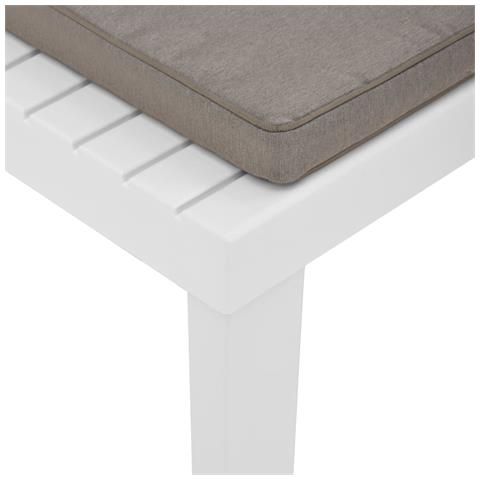 Poltrona Da Giardino Con Cuscino In Plastica Bianca - Foto 2