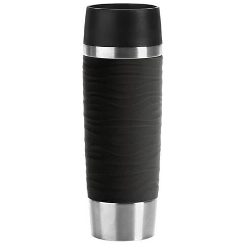 Travel Mug Waves Grande Tazza Nero, Acciaio Inossidabile Universale 1 Pezzo (i) - Foto 1