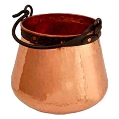 Pentola In Rame Paiolo In Rame Caldaia In Rame - Con Manico In Ferro 10l - Foto 3