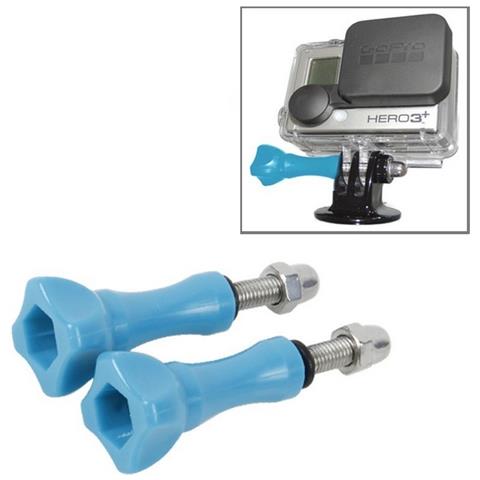 Set 2pz Vite Con Bullone A Pomello Hr171 Blu Per Gopro Hd Hero - Nylox - Action Cam - Foto 1