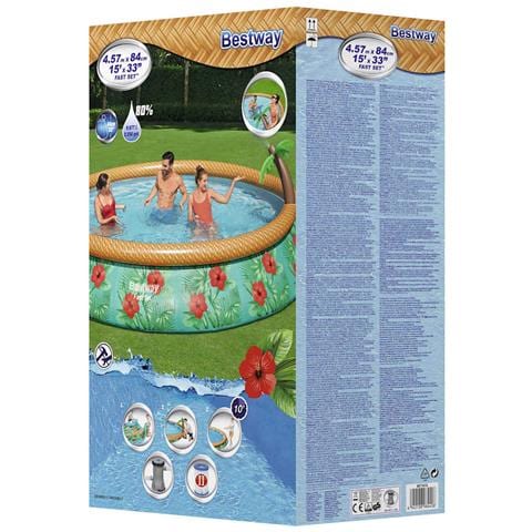 Set Piscina Gonfiabile Palme Paradisiache Fast Set 457x84 Cm - Foto 4