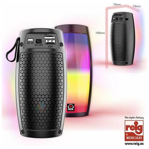 Altoparlante Bluetooth Reig Usb 5 W 16 X 8,2 X 8,2 Cm - Foto 3