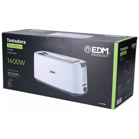 Tostapane 07799 Doppio Slot Potenza 1400 W Colore Bianco - Foto 1
