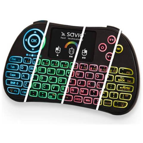 KW-03 tastiera Universale RF Wireless QWERTY Inglese Nero - Foto 1