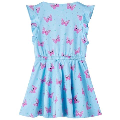 Abito Da Bambina Con Bottoni Senza Maniche Blu 92 - Foto 2