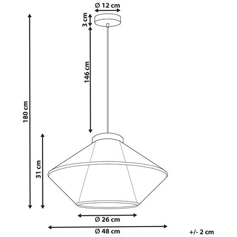 Lampadario Palmetto Cotone Beige - Foto 11