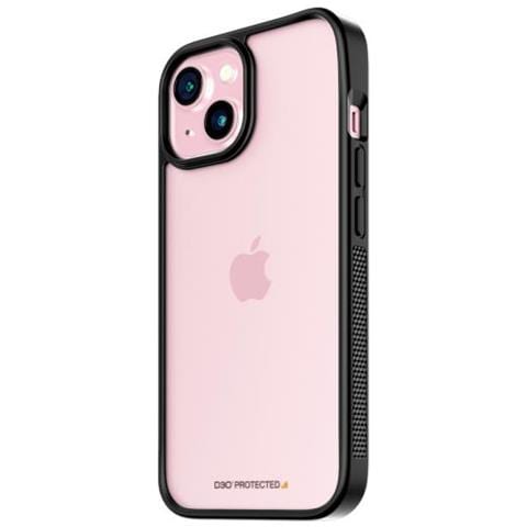 Clearcase Custodia Per Cellulare 15,5 Cm (6.1"") Cover Nero, Trasparente - Foto 1