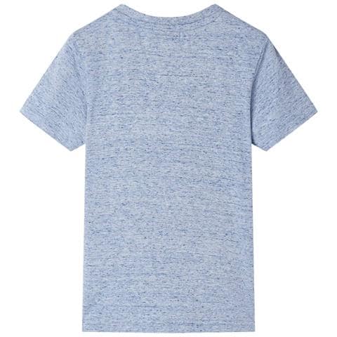 Maglietta Da Bambino A Maniche Corte Blu Mélange 116 - Foto 2