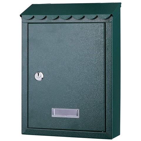 Cassetta Postale Parete In Acciaio Porta Lettere Posta Esterno Con Chiave Verde - Foto 1