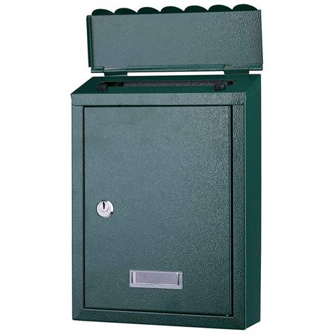 Cassetta Postale Parete In Acciaio Porta Lettere Posta Esterno Con Chiave Verde - Foto 5
