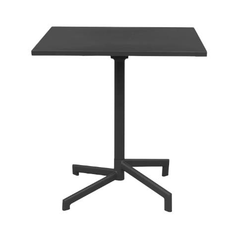 Tavolo Quadrato 70x70 Cm Chiudibile Pieghevole Da Esterno Giardino Salvaspazio Con Struttura E Piano In Acciaio Freddy - Foto 1