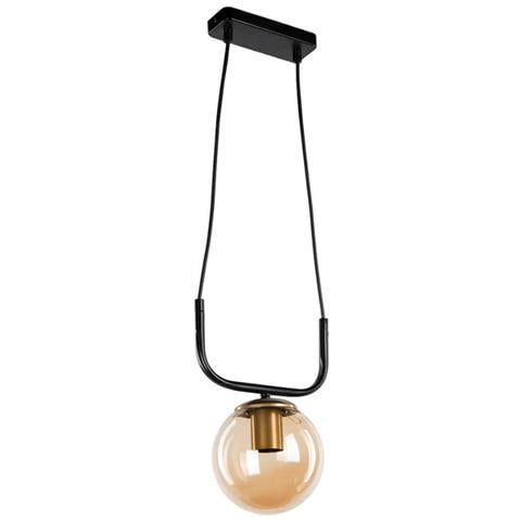 Lampada Da Soffitto Terena Asz1422 In Metallo Nero Con 1 Portalampada - Foto 1