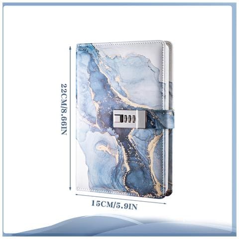 Quaderno Con Lucchetto Uv - Diario Con Password A5 Darkblue - Foto 1