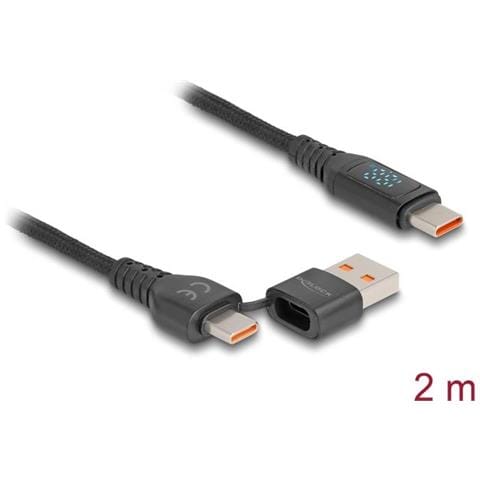 Cavo Di Ricarica Rapida Usb 2.0 Usb Tipo-c + Presa Usb Tipo-a - Foto 1