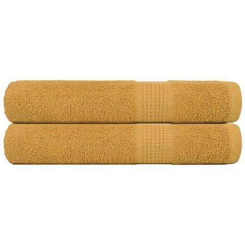 Asciugamani 2 Pz Oro 100x200 Cm 360 G/m 100% Cotone - Foto 1
