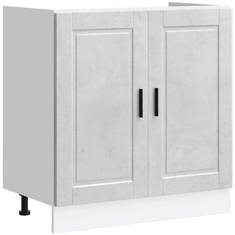 Mobile Base Lavello Porto Grigio Cemento 80x46x81,5 Cm - Foto 2