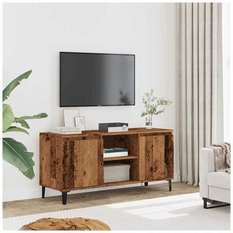 Mobile Porta Tv Legno Antico 102x35x50 Cm In Legno Multistrato - Foto 3