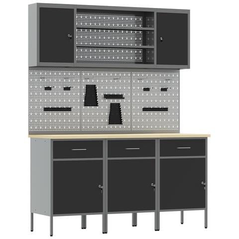 Set da lavoro  7 pezzi in acciaio nero - Foto 1