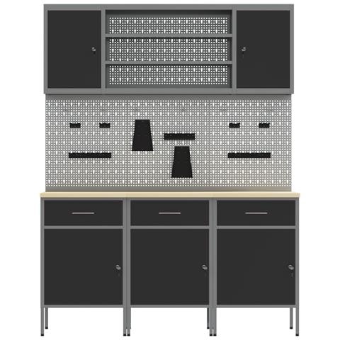 Set da lavoro  7 pezzi in acciaio nero - Foto 9