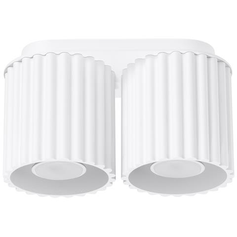 Lampada Da Soffitto Aura 2 Bianco Gu10 Sl. 1780 - Minimalist Lampada A Soffitto Bianco 12x21x10 Cm - Foto 1