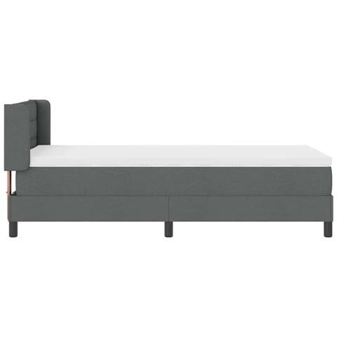 Letto box spring con materasso Grigio scuro 100 x 200 cm - Foto 9