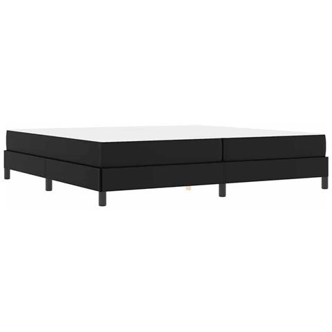 Letto con materasso Nero 200 x 200 cm Pelle sintetica - Foto 1