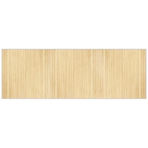 Tappeto Rettangolare Naturale Chiaro 100x300 cm in Bambù - Foto 1