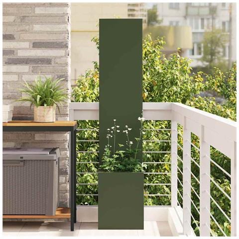 Vaso da Giardino con Pannello Decorativo Oliver verde - Foto 2