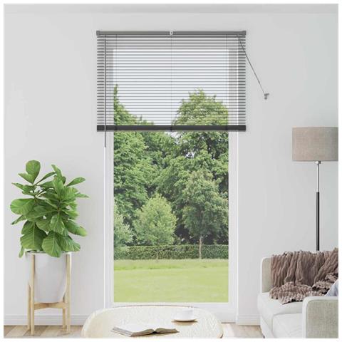 Tenda per Finestra con tende Manuale Grigio scuro Alluminio - Foto 2