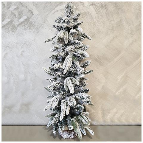 Albero Di Natale Innevato 60cm Con 36 Rami E Neve Effetto Realistico Base Tronco - Foto 2