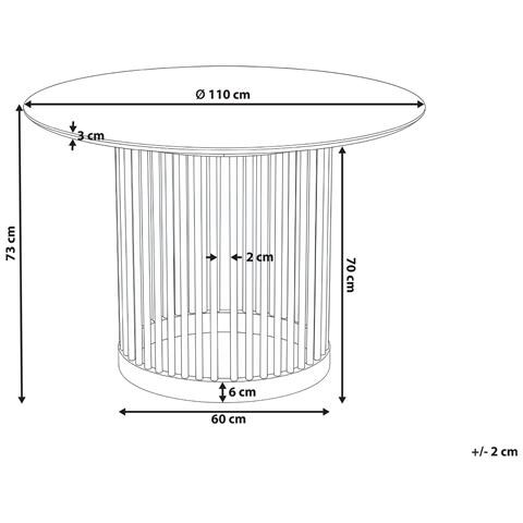 Tavolo Da Pranzo Boyle Rovere Chiaro 110 Cm 110 Cm - Foto 6