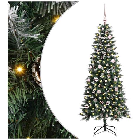 Albero di Natale artificiale con 150 LED Verde 150 cm - Foto 1