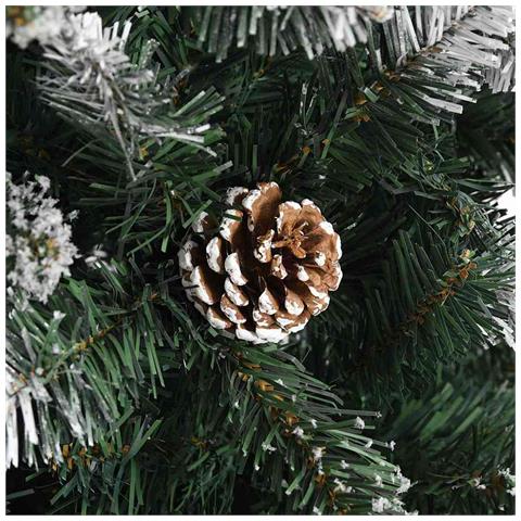 Albero di Natale artificiale con 150 LED Verde 150 cm - Foto 9